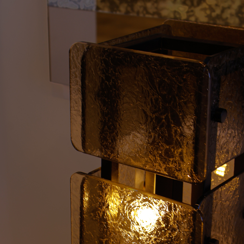 Amber Stack Glow Floor Lamp