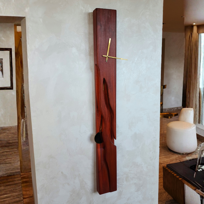 Padauk wall clock