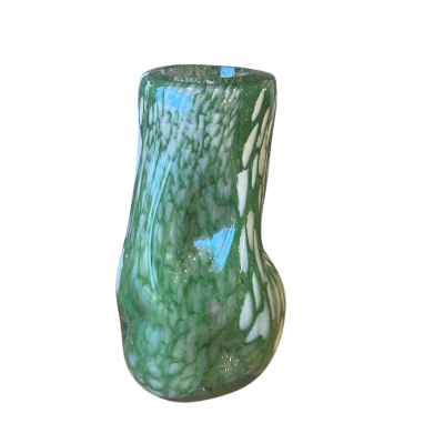 Emerald Mist Glass Vase