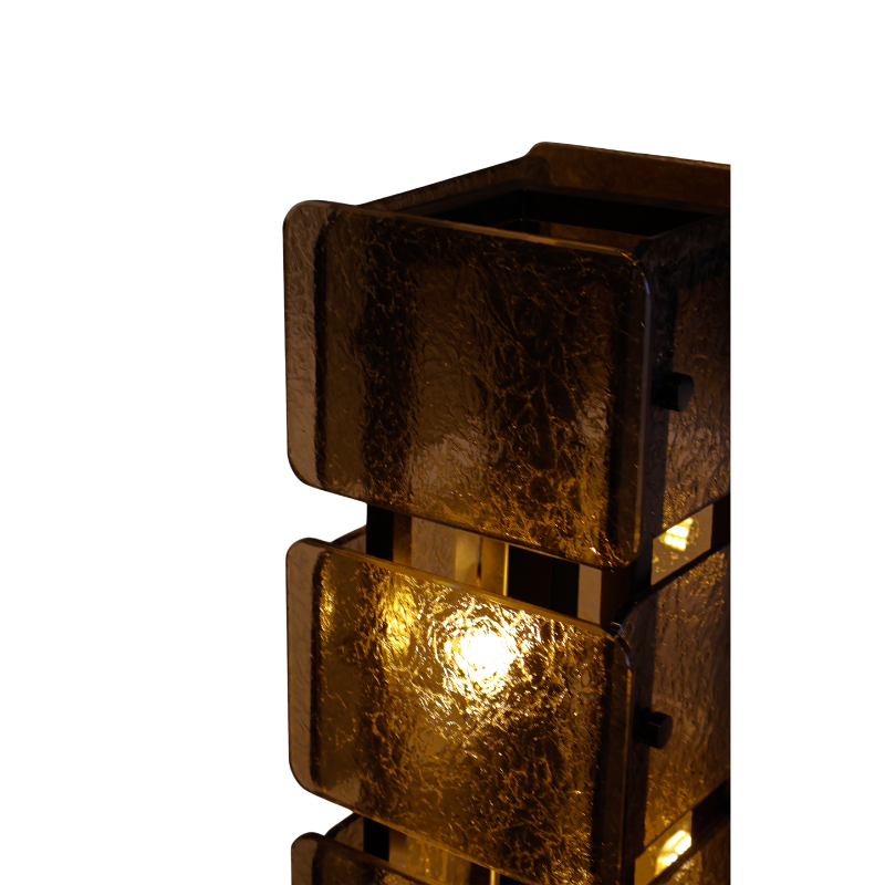 Amber Stack Glow Floor Lamp