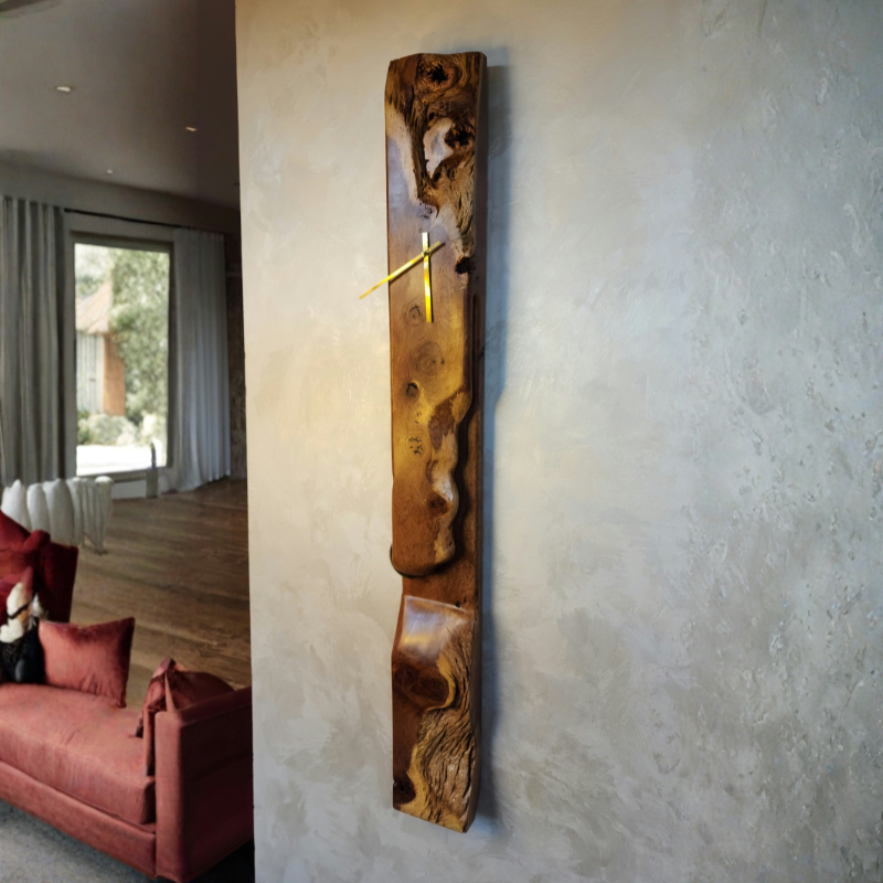 Acacia wall clock